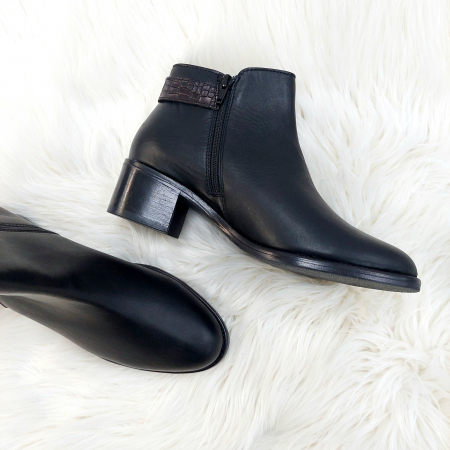 Botine scurte toc gros piele naturala [1]