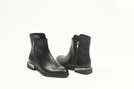 Botine Arizona piele naturala cu toc decorativ metalic [1]