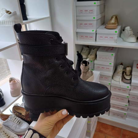 Ghete Amanda cu baretă din piele naturala bizonata [1]