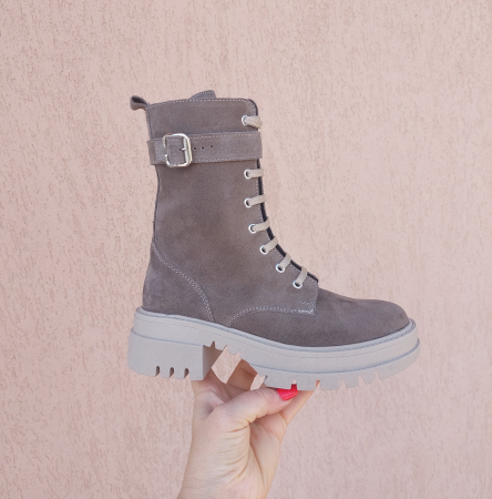 BLACK FRYDAY - 100% Piele naturală - Ghete Combat cu baretă din piele naturală