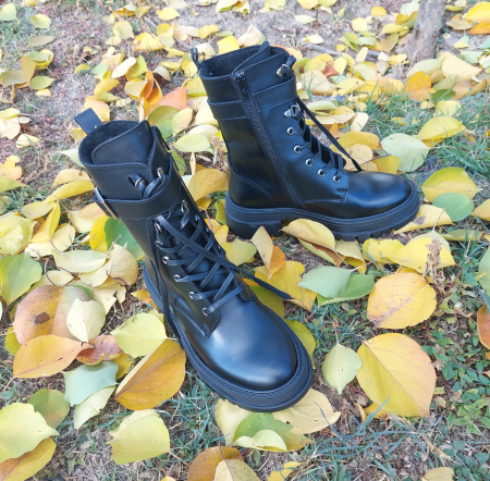Ghete Combat  baretă din piele naturală [2]