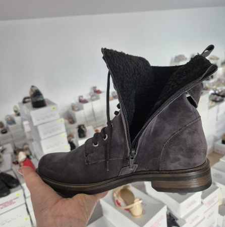 Ghete cu catarama din piele naturala velur [2]