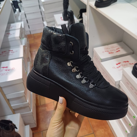 Ghete și bocanci - Ghete Giuly  din piele naturală