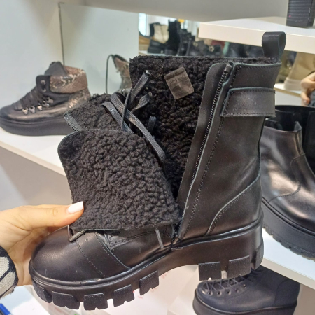 Ghete Melania din piele naturala cu catarame [1]