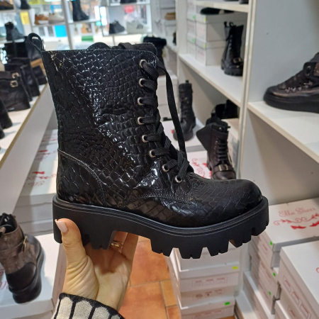 Ghete și bocanci - Ghete Miruna baretă din piele naturală