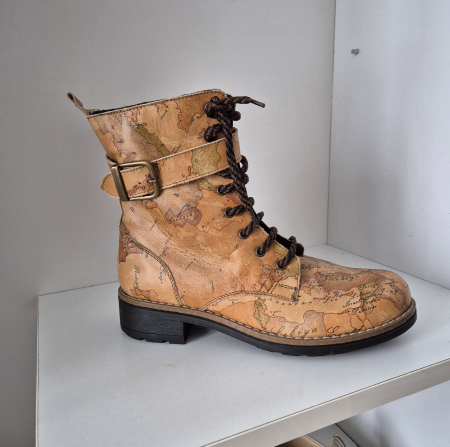 Ghete și bocanci - Ghete Miruna baretă din piele naturală