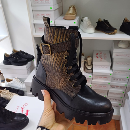 Ghete și bocanci - Ghete Miruna baretă din piele naturala