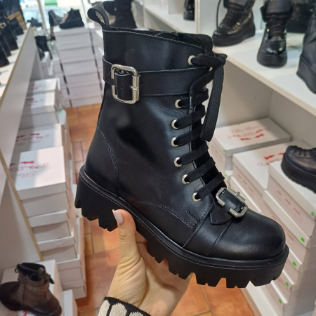 Ghete și bocanci - Ghete Miruna doua barete din piele naturala