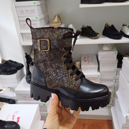 Ghete și bocanci - Ghete Miruna baretă din piele naturala