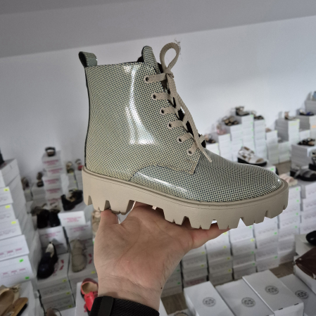 BLACK FRYDAY - 100% Piele naturală - Ghete tip insuleta piele lacuită