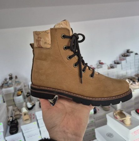 BLACK FRYDAY - 100% Piele naturală - Ghete tip insuleta piele nabuc