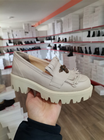 Mocasini cu franjuri Asteria din piele naturală [1]