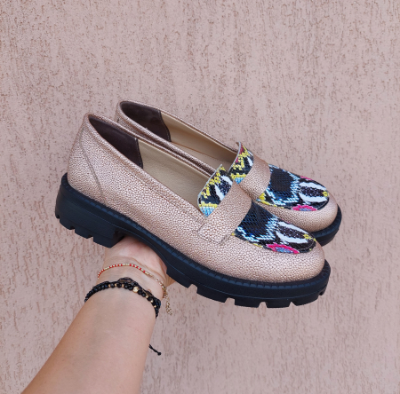 Femei - Mocasini Glamour din piele naturală