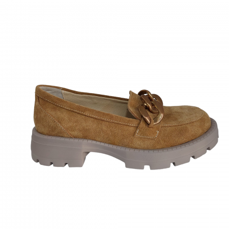 Mocasini Glamour din piele naturală întoarsă [0]
