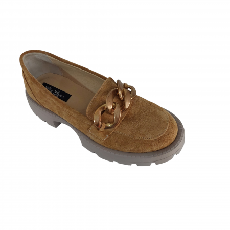 Mocasini Glamour din piele naturală întoarsă [2]