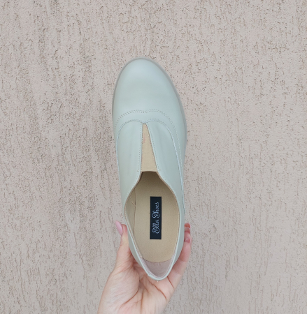 Pantofi din piele naturală cu elastic [2]