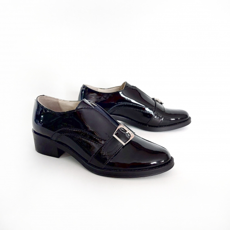 BLACK FRYDAY - 100% Piele naturală - Pantofi office - elegant din piele lacuită cu cataramă
