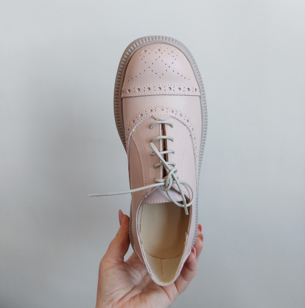 Pantofi Lavina cu perforații din piele naturală [2]