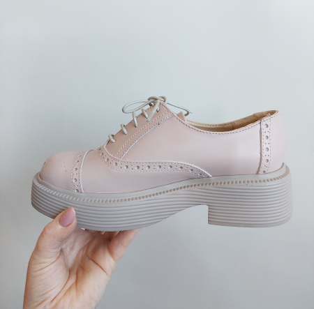 Pantofi Lavina cu perforații din piele naturală [1]