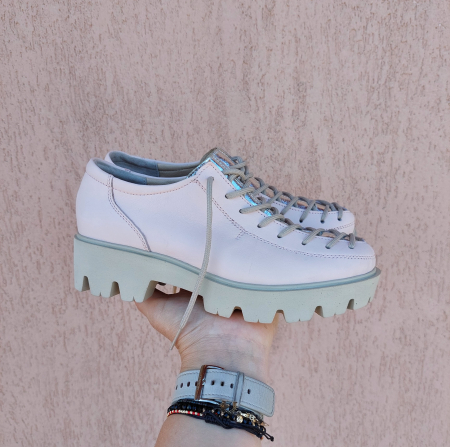 Pantofi piele naturala cu siret din varf [2]