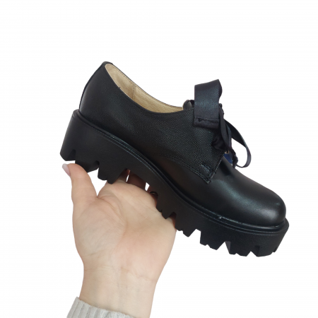 Pantofi piele naturală șiret fundă [1]