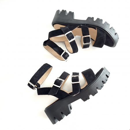 Sandale - Sandale Glady  cu barete din piele naturala