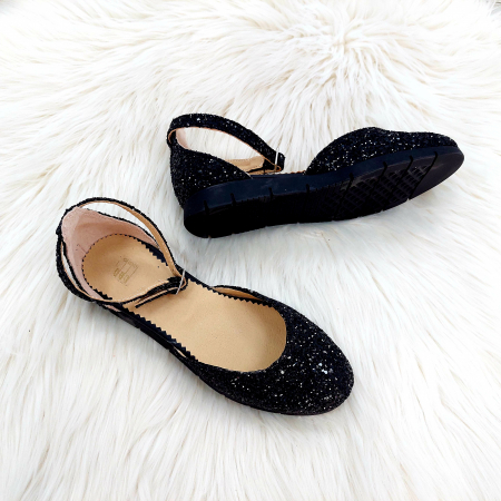 Sandale - Sandale Nidia gliter negru