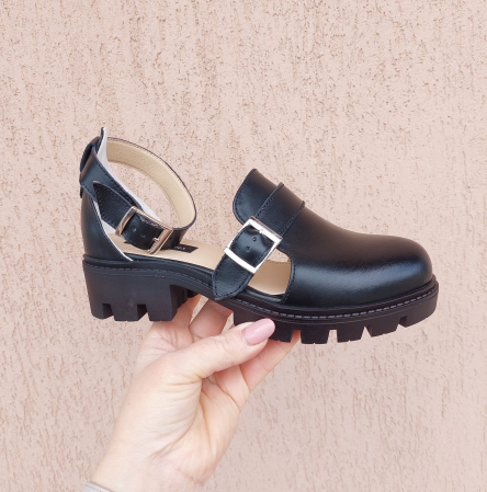 Sandale - Sandale Nina piele naturală cu baretă&cataramă