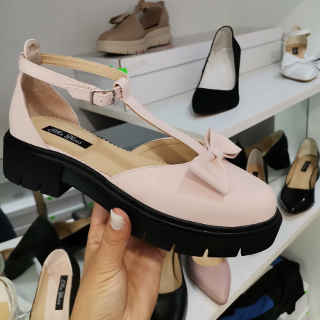 Sandale - Sandale piele naturală Maria cu fundă