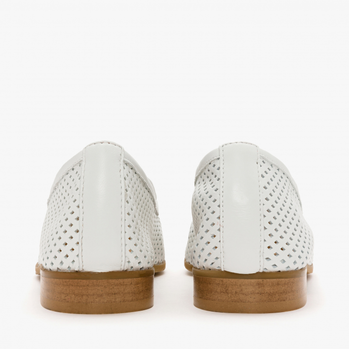 Pantofi Dama Casual, Piele Perforata, Toc Comod, Sezon Primavara-Vara, Moda di Fausto 66476 [5]