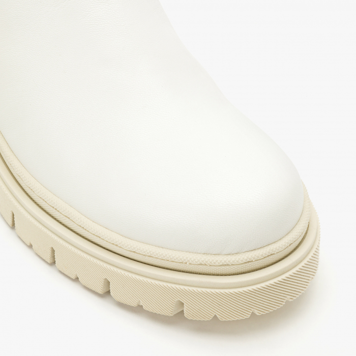 Cizme Dama Casual, Culoare Alba, Toc Comod 5 cm, Curea Ornamentala, Varf Clasic, Mara by Giorgio Fabiani MA272 [3]