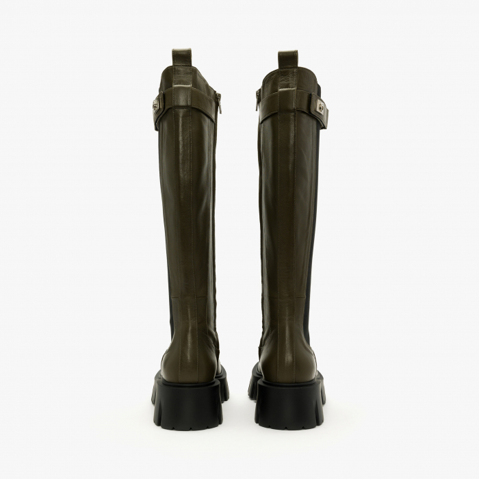 Cizme Dama Casual/Elegant, Oliv, Toc Comod 6 cm, Piele Naturala, Giorgio Fabiani 242011 [4]