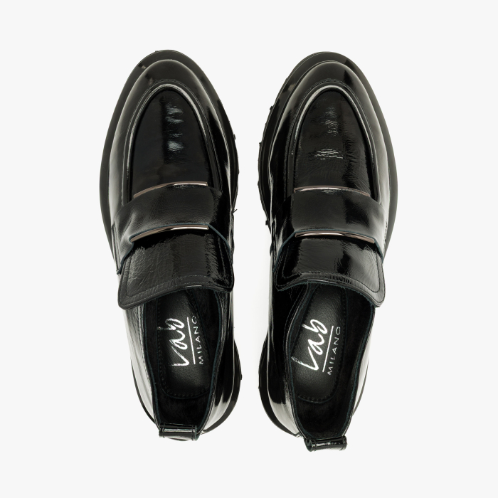 Ghete Damă Casual din Lac, Negru, Accesorii Metalice, Talpa Comoda, LAB Milano by Renzoni 06308399 [3]
