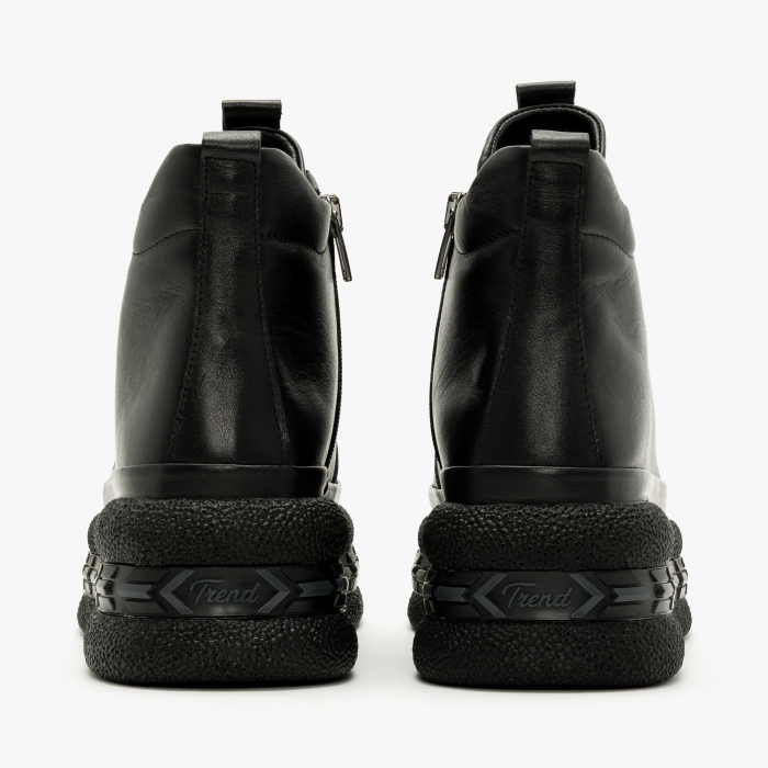 Ghete Dama Casual, Negre, Piele Naturala, Talpa Comoda 5 cm, LAB Milano by Renzoni P075KS58 [4]