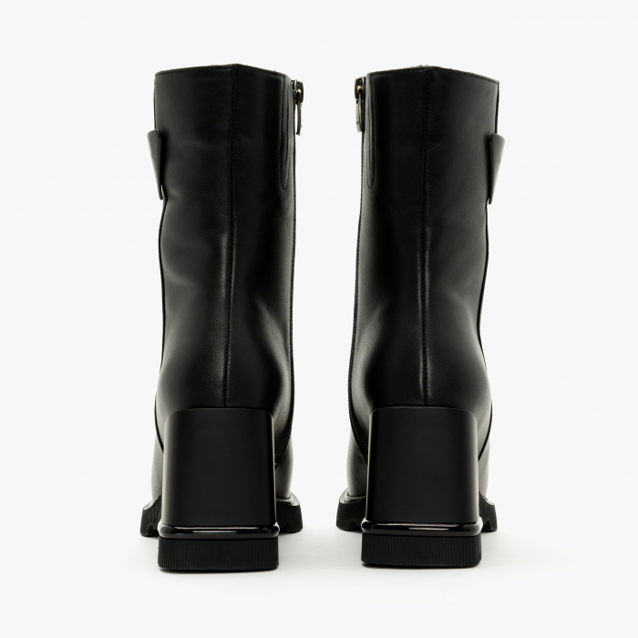 Ghete Dama Casual Negru, Toc Gros de 8 cm, LAB Milano by Renzoni 6013008 [4]