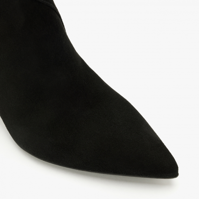 Ghete Damă Elegante, Culoare Neagra, Piele Întoarsă, Accesoriu Lateral cu Cristale, Giovanni Fabiani 24280 [3]