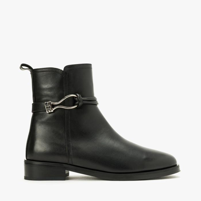 Ghete Damă Elegante Negre, Fermoar Lateral, Toc Comod 3 cm, LAB Milano by Renzoni 4415 [2]