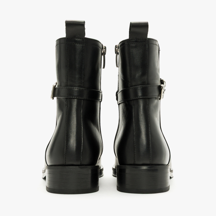 Ghete Damă Elegante Negre, Fermoar Lateral, Toc Comod 3 cm, LAB Milano by Renzoni 4415 [4]