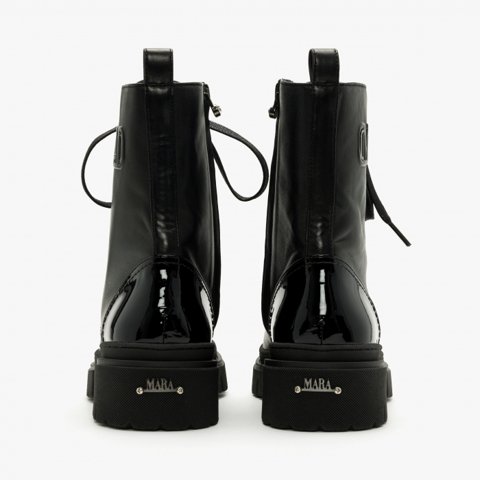 Ghete Dama Negre, Casual, Toc Comod 5 cm, Piele / Lac, Siret, Mara by Giorgio Fabiani MA248 [4]