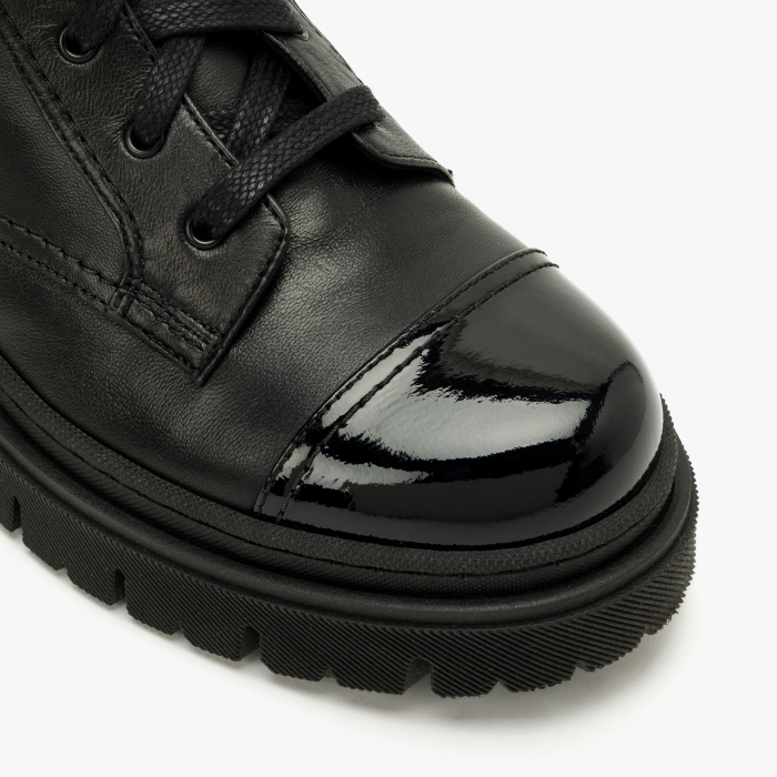 Ghete Dama Negre, Casual, Toc Comod 5 cm, Piele / Lac, Siret, Mara by Giorgio Fabiani MA248 [3]