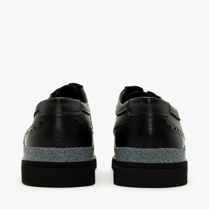 Pantofi Bărbați din Piele Naturală Neagră cu Design Brogue și Talpă Groasă Ușoară, Gianfranco Butteri 48315 [5]