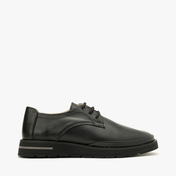 Pantofi Dama Casual din Piele Naturala Neagra, Tinte Metalice Decorative, Sireturi, Talpa Comoda de 3 cm, LAB Milano by Renzoni 2288552 [2]