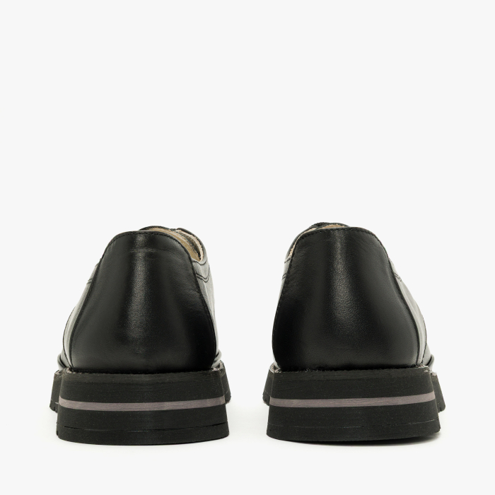 Pantofi Dama Casual din Piele Naturala Neagra, Tinte Metalice Decorative, Sireturi, Talpa Comoda de 3 cm, LAB Milano by Renzoni 2288552 [5]
