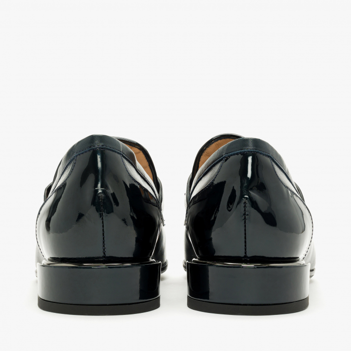 Pantofi Damă Casual/Elegant, Bleumarin, Accesoriu Argintiu, Toc Comod, Accademia 3731 [5]