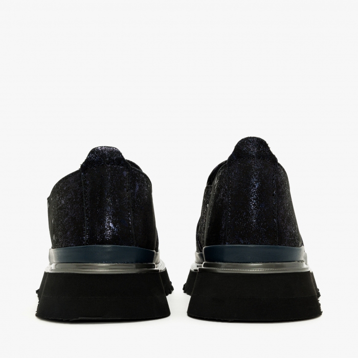 Pantofi Dama Casual, Bleumarin, Piele Imprimata, Talpa Comoda din Cauciuc, 3 cm, LAB Milano by Renzoni 241029 [5]