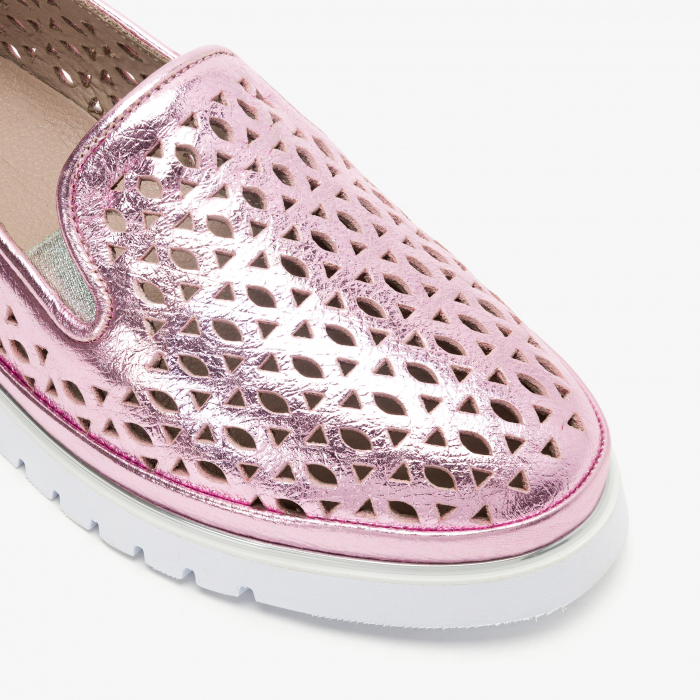Pantofi Dama Casual Lila, Talpa Comoda 2 cm, Piele Texturata, LAB Milano by Renzoni 0862000 [4]