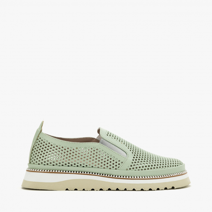 Pantofi Dama Casual Vernil, Talpa Comoda 3 cm, Piele Perforată, LAB Milano by Renzoni 0812Y2411 [2]