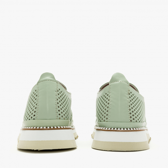Pantofi Dama Casual Vernil, Talpa Comoda 3 cm, Piele Perforată, LAB Milano by Renzoni 0812Y2411 [5]