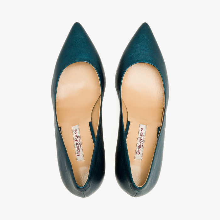 Pantofi Damă Eleganți, Bleumarin Sidefat, Toc Subțire 8 cm, Vârf Ascuțit, Giorgio Fabiani 191506 [3]