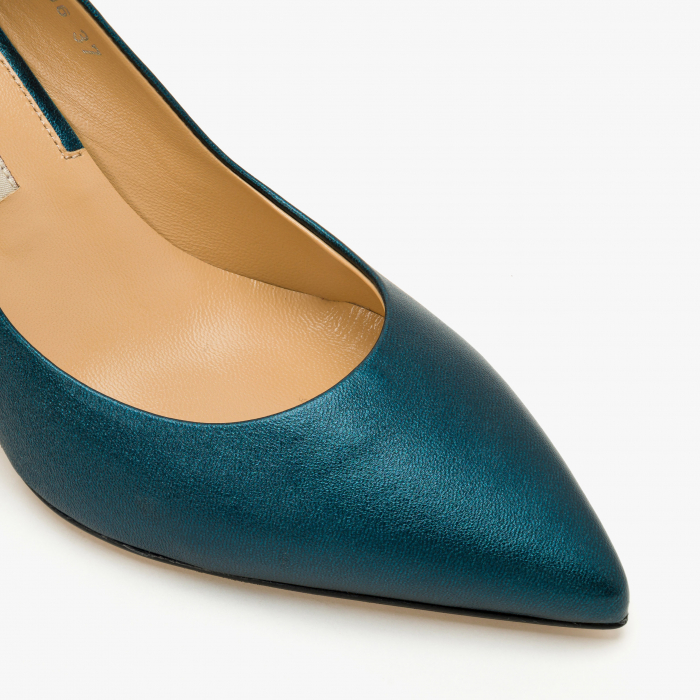 Pantofi Damă Eleganți, Bleumarin Sidefat, Toc Subțire 8 cm, Vârf Ascuțit, Giorgio Fabiani 191506 [4]